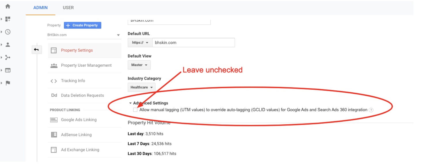 What campaigns require manual tags on destination URLs for tracking